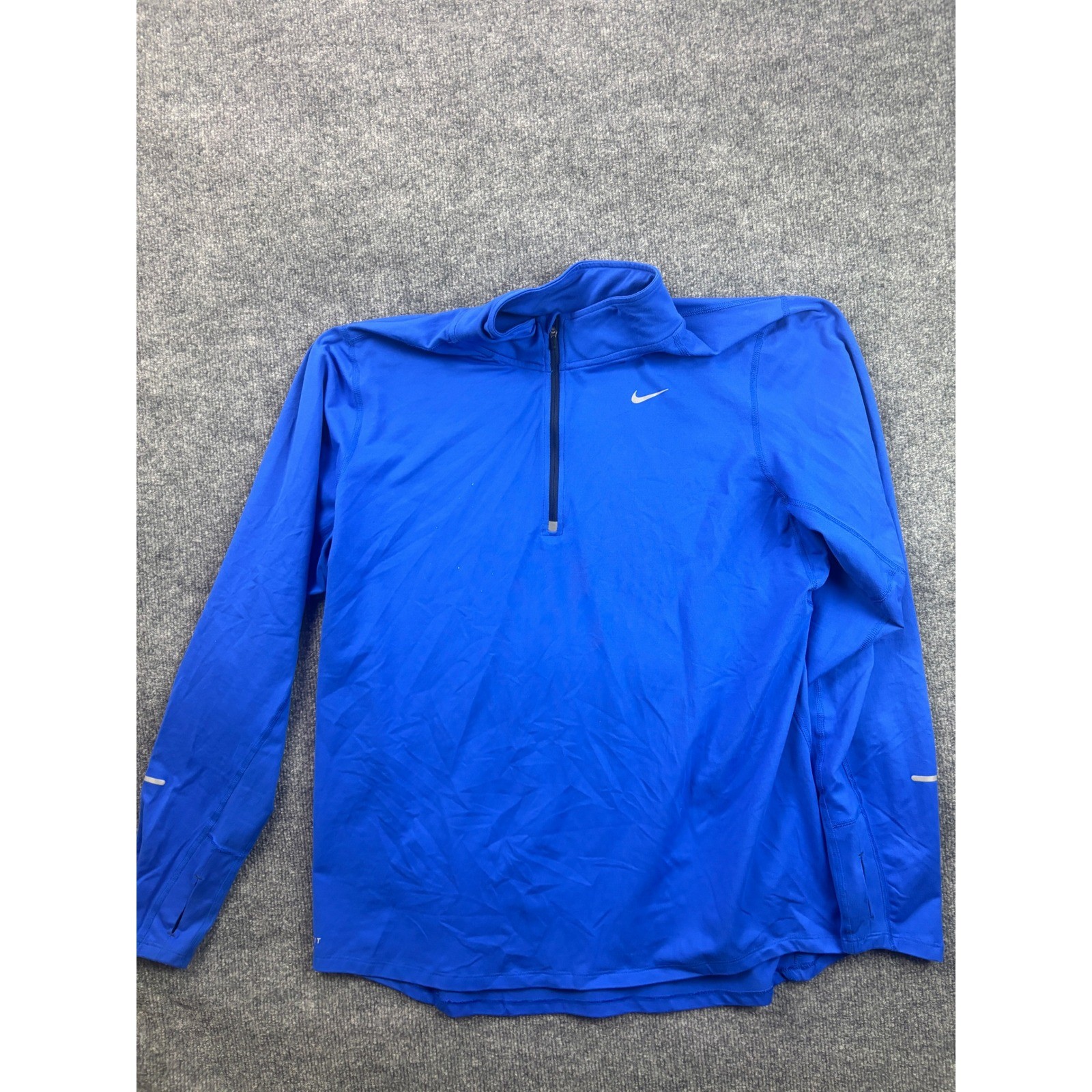 Nike Element 1/4 Zip Pullover Mens Large Blue Dri-FIT Running Top Long Sleeve gallery