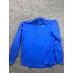 Nike Element 1/4 Zip Pullover Mens Large Blue Dri-FIT Running Top Long Sleeve