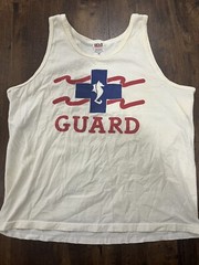 Vintage Anvil Lifeguard Tank Top Sz M Rare HTF Good Condition For Age