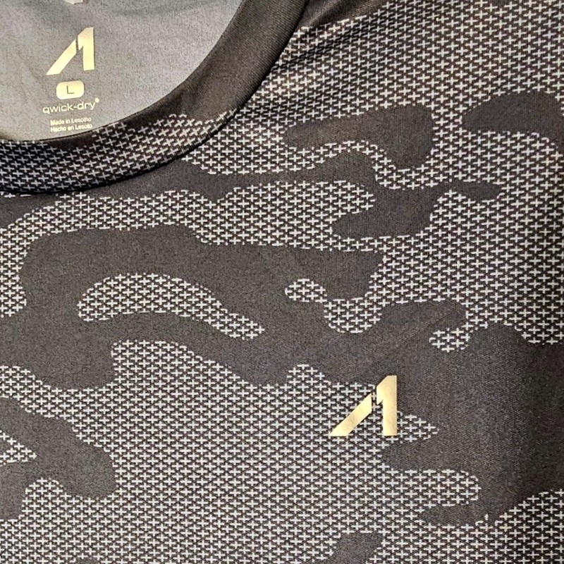 And1 Mens Qwick-Dry Performance T-Shirt Large Gray Black Camo Workout Gym Top gallery