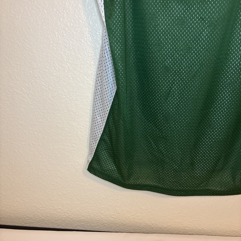 Vtg Nike Team Dri-Fit Reversible Basketball Jersey Green White Mens Tall LT gallery