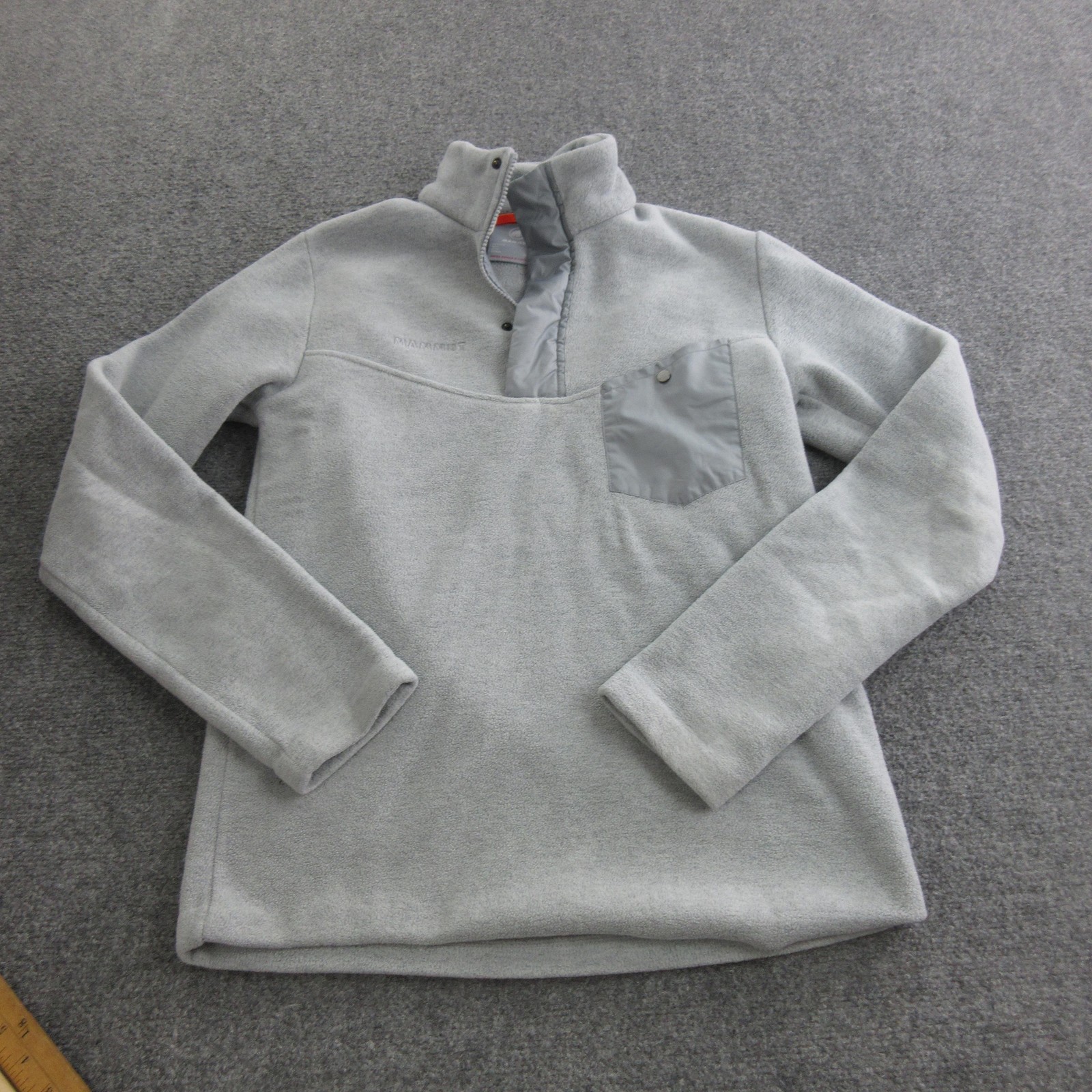 Mammut Fleece Pullover Mens Small Gray Snap Mock Neck Long Sleeve Hiking Top gallery