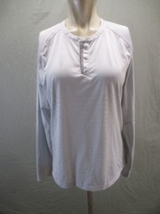 Mountain Hardwear Size S Mens Gray Base Layer Long Sleeve Buttons Pull Over 432