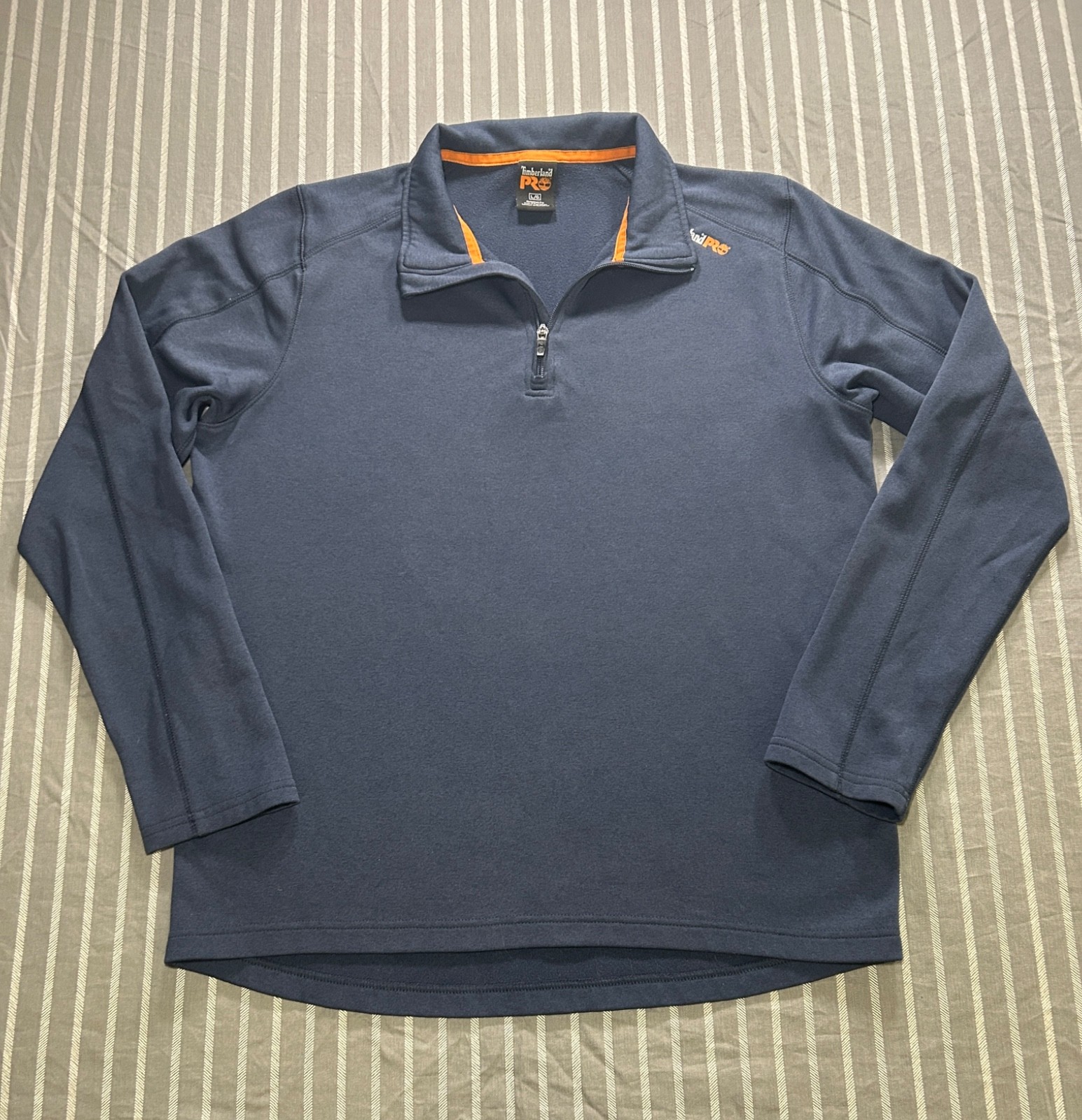 Timberland Pro Mens 1/4 Zip Pullover Black Mock Neck Long Sleeve Original Fit L gallery