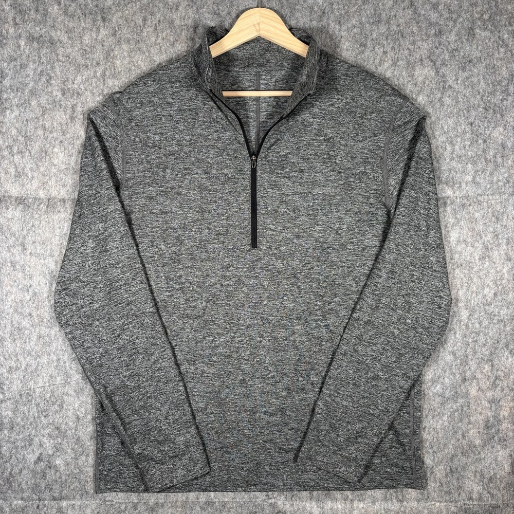 Lululemon Soft Jersey Half Zip Pullover Men's XL Gray Athleisure Activewear