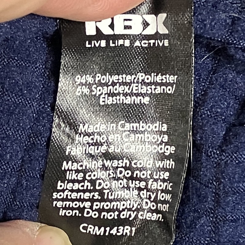 RBX XTrain Long Sleeve Compression Shirt Mens Sm Blue Activewear Workout #2586 gallery
