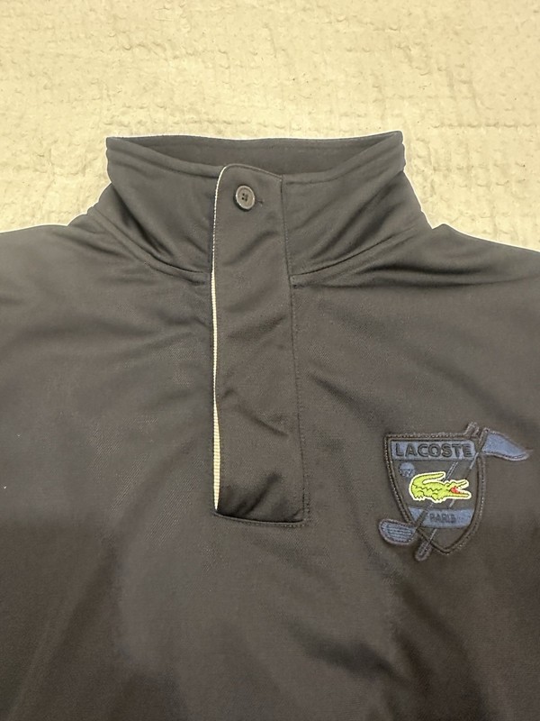 Lactose Sport Size 5 Large Navy 1/4 Zip Pullover Alligator Paris Navy gallery