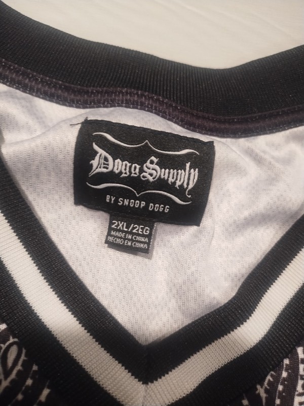 Dogg Supply by Snoop Dogg Jersey Mens Large Black White Paisley Bandana 93 gallery