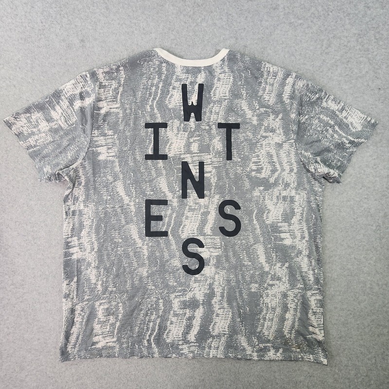 Nike Dri Fit The Tee Men 3XL Grey White Athletic Cut Lebron James Witness "Flaw" gallery
