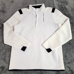 Under Armour Golf Pullover Men Medium White Cream UA Storm Daytona Half Zip