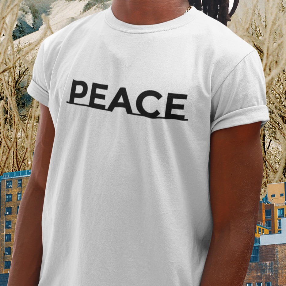 Bella & Canvas Short Sleeve Tee "Peace" black font b gallery