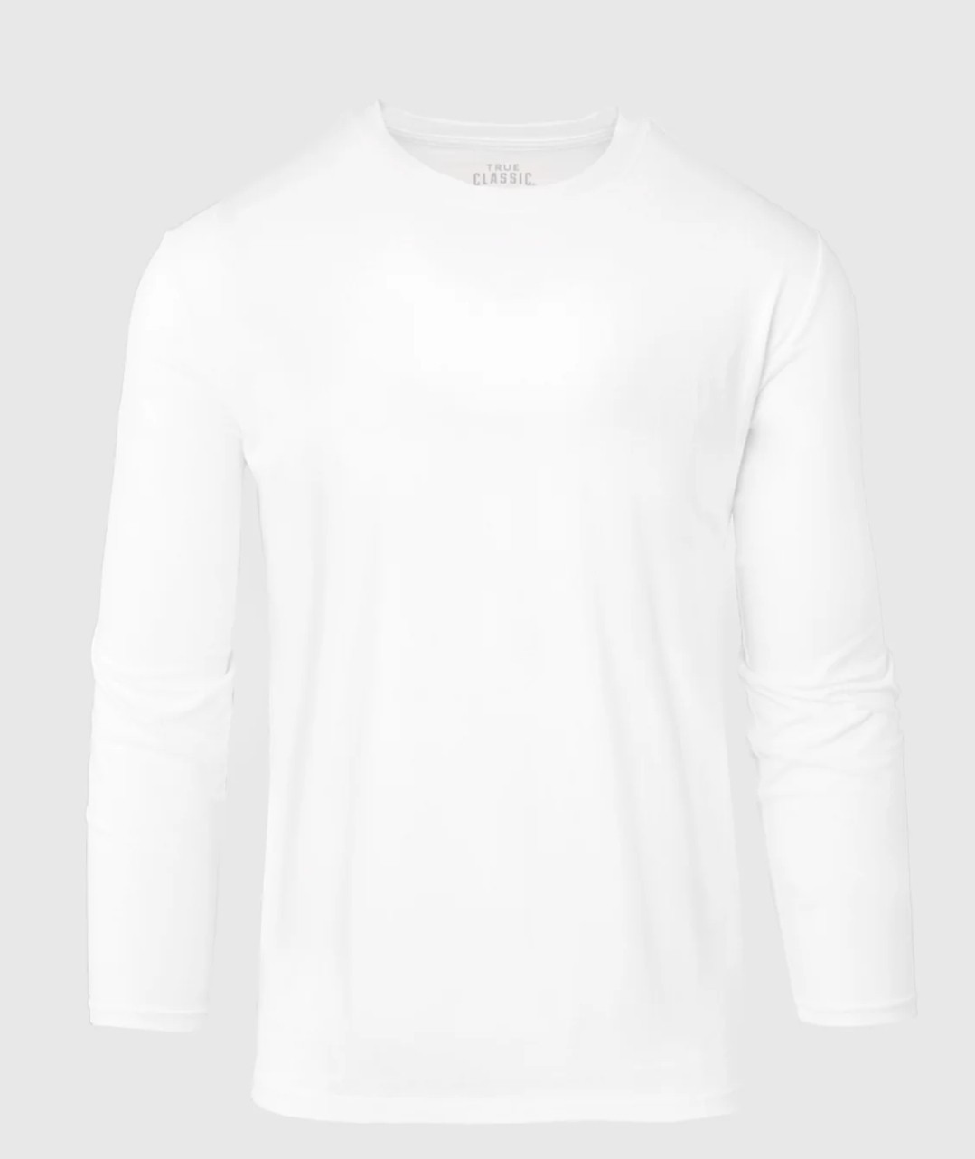 3x True Classic Active Long Sleeve Crew Lot Of 3 White/Charc Hthr Gray/Navy Sz L gallery