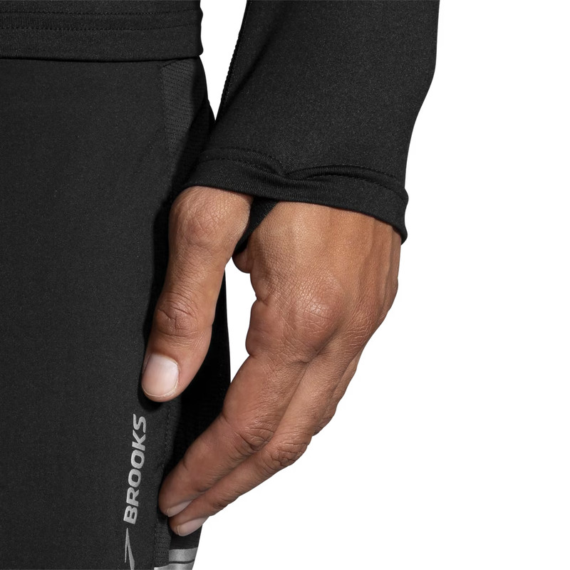 Brooks L79419 Mens Black Dash Half Zip Activewear Top Size M gallery