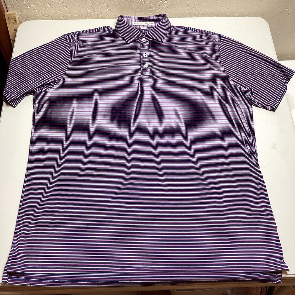Holderness & Bourne The Sands Performance Golf Polo Mens XL Cavalier Striped