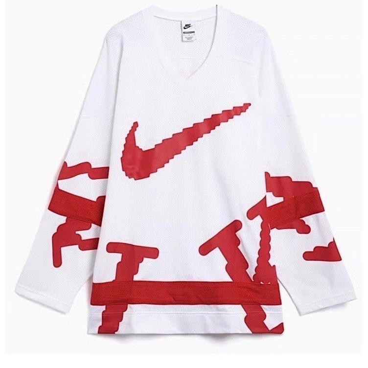 NIKE SPORTSWEAR CLUB HOCKEY JERSEY Mens Size XXL Oversized WHITE RED HV1137-100