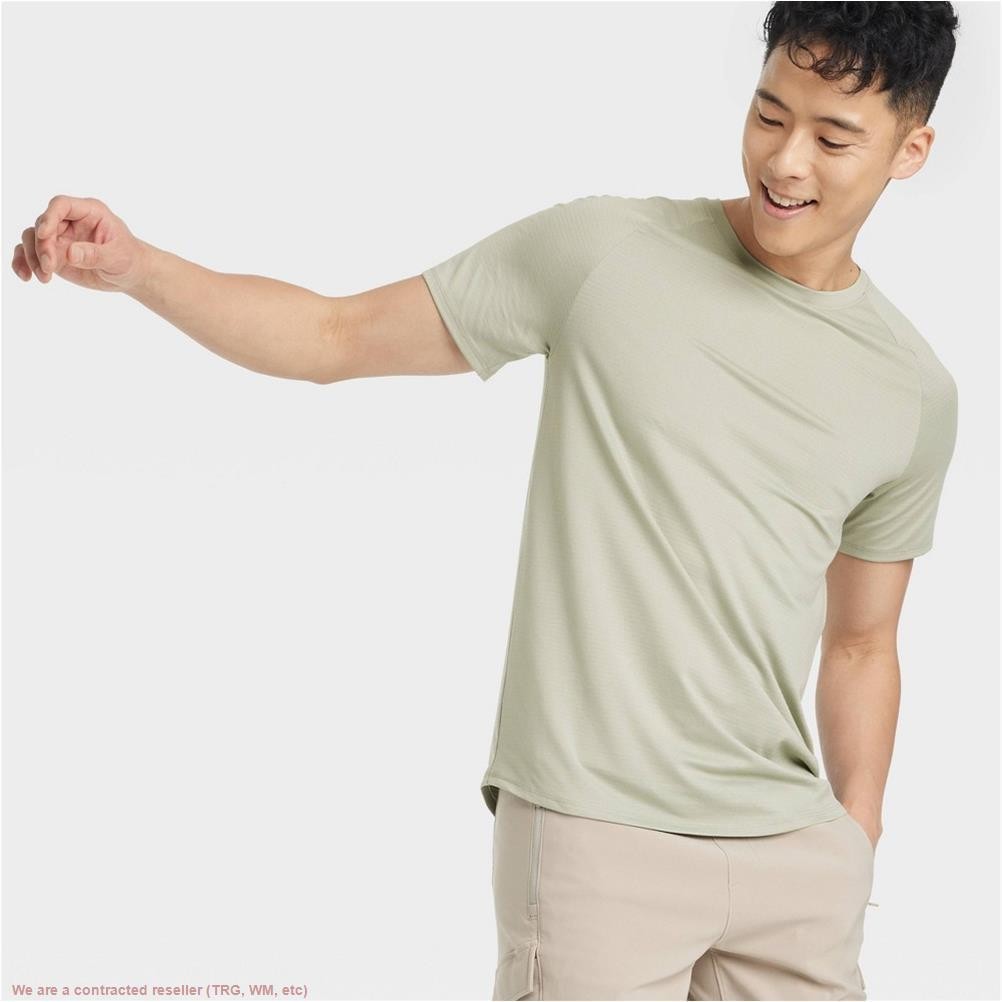 Men's Linear Mesh Raglan T-Shirt - All In Motion Olive Green M *SEE DEAL!!!* gallery