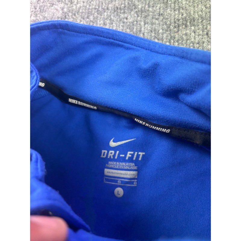 Nike Element 1/4 Zip Pullover Mens Large Blue Dri-FIT Running Top Long Sleeve gallery