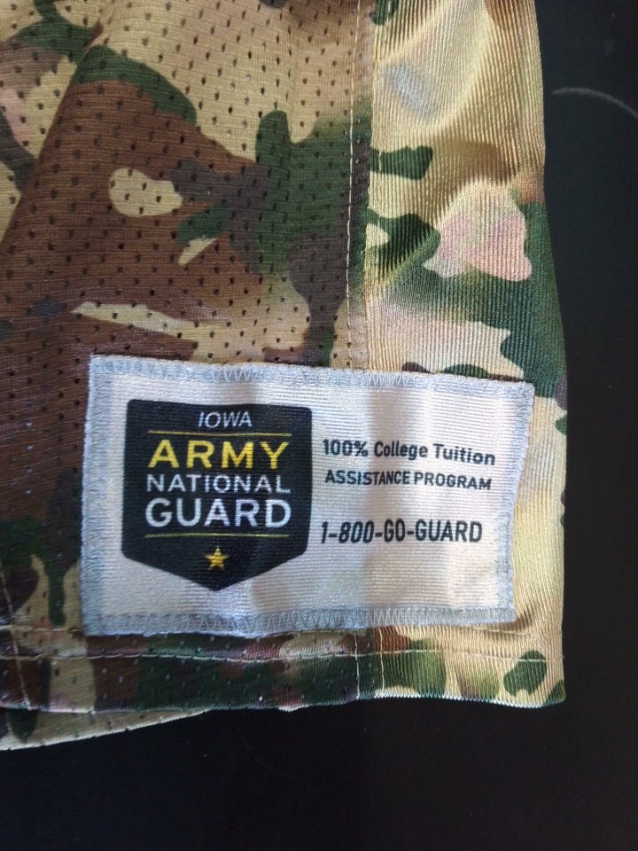 ARMY NATIONAL GUARD SPORTS JERSEY. TEAM IOWA # 24 ADULT SIZE LARGE gallery