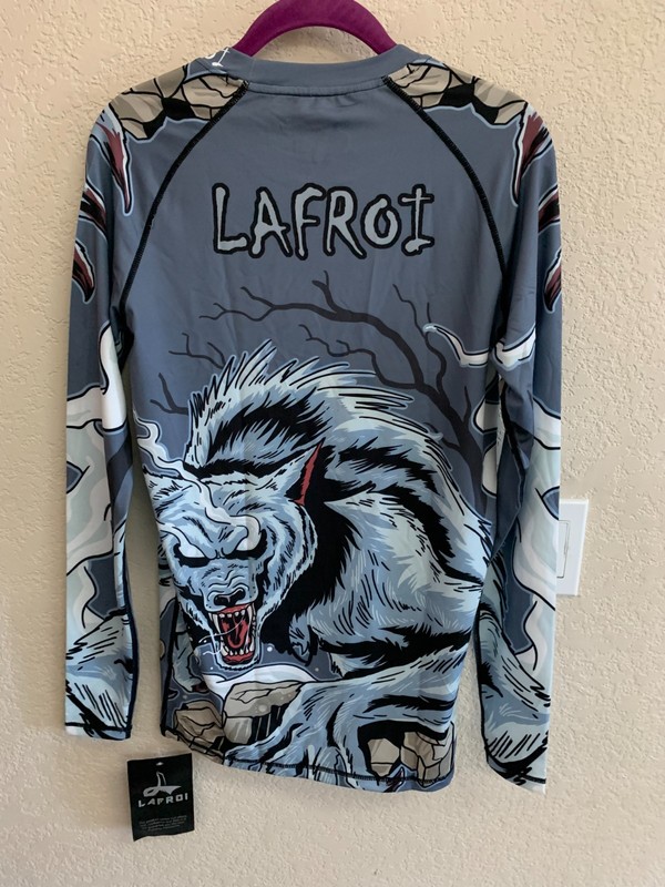 LAFROI Men's Long Sleeve UPF 50+ Baselayer Wolf Size M NWT gallery