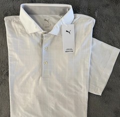 PUMA Men’s Rickie Fowler $80 Mattr Knit Golf Polo Shirt WHITE size XL #33