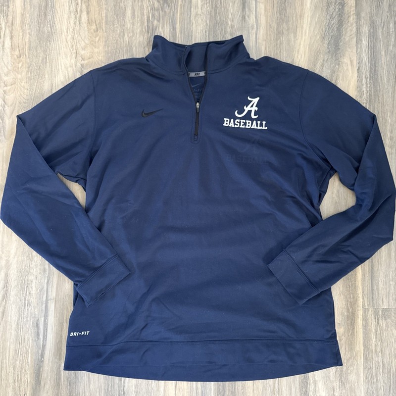 Nike Atlanta Braves XXL Baseball MLB Quarter Zip Long Sleeve Blue Dri-Fit Jacket gallery