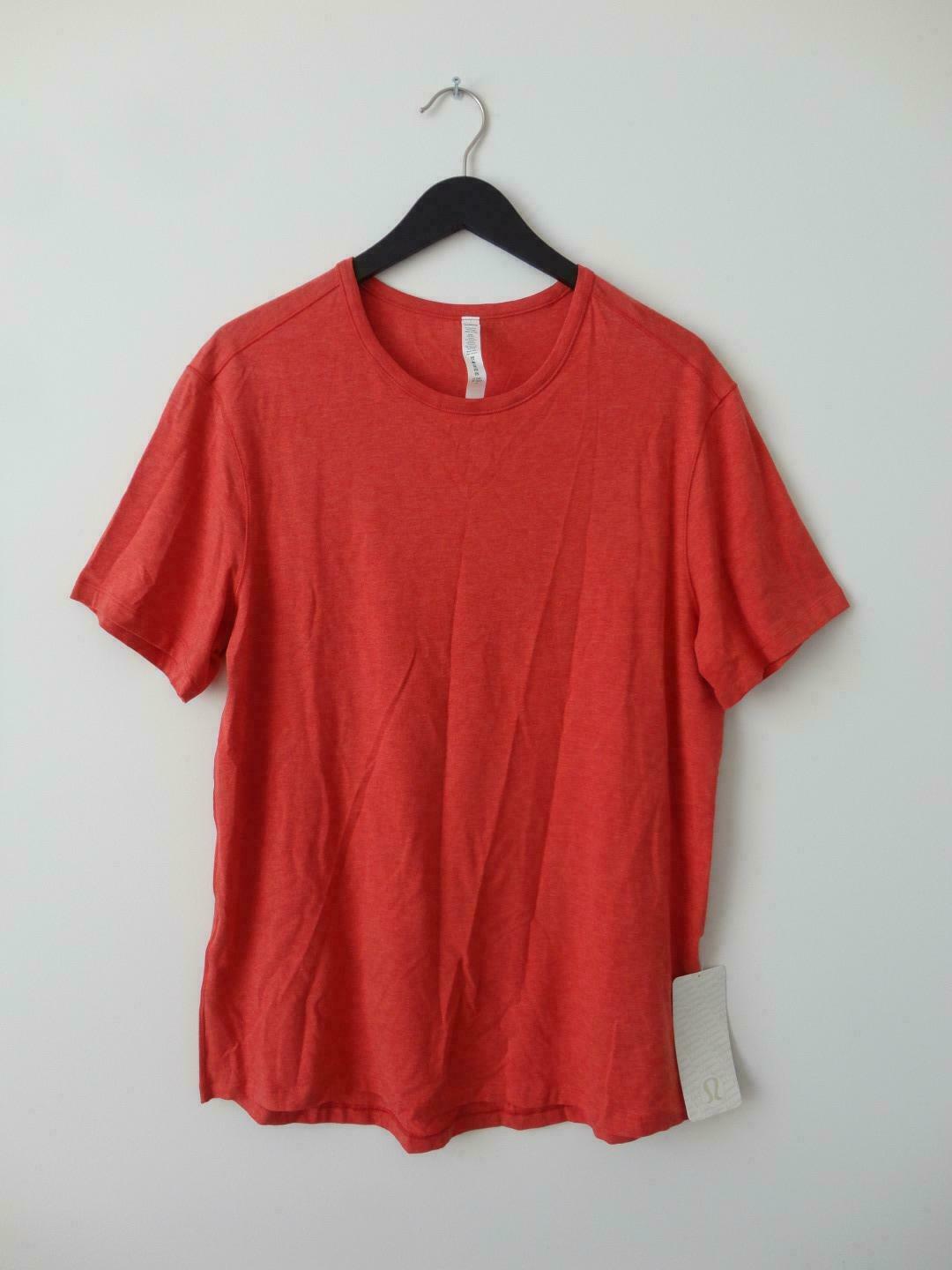 NWT LULULEMON HAMR Heathered Amaranth Orange 5 Year Basic Shirt Top Men's Small gallery