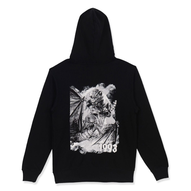 Godzilla Monochrome Design Hoodie Rodan & Baby Godzilla Black TOHO Godzilla JPN gallery