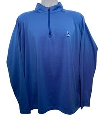 Holderness Bourne 1/4 Zip Pullover Mens XXL Performance Tidal Stripe The Reid