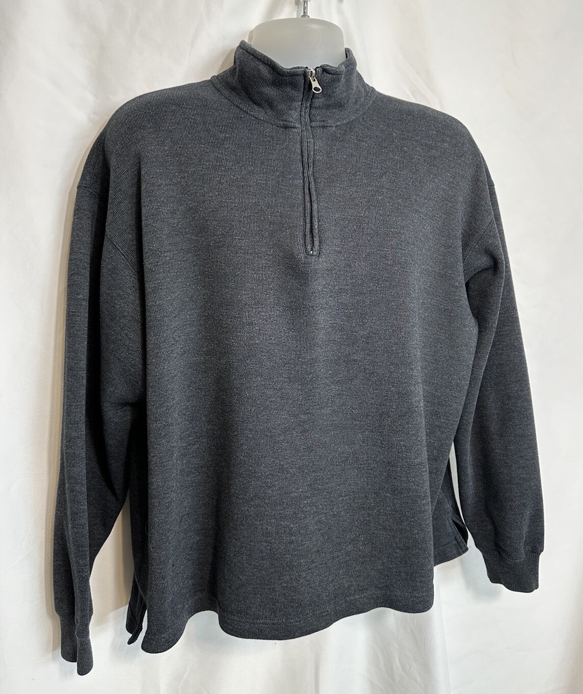 Bolle Men's Gray Long Sleeve 1/4 Zip Pullover Size Large gallery