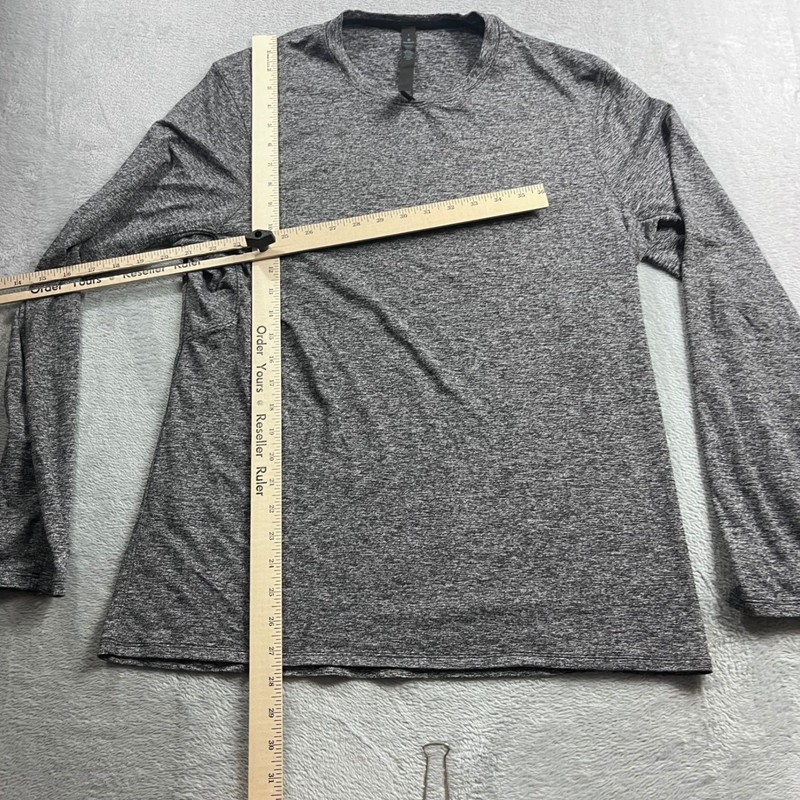 Lululemon Metal Vent Tech Long Sleeve Shirt Mens Large Heathered Grey Black L gallery