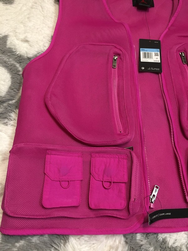 Men's Nike Jordan 23 Engineered Spacer Mesh Vest CN4584-623 Pink/Volt Size M gallery