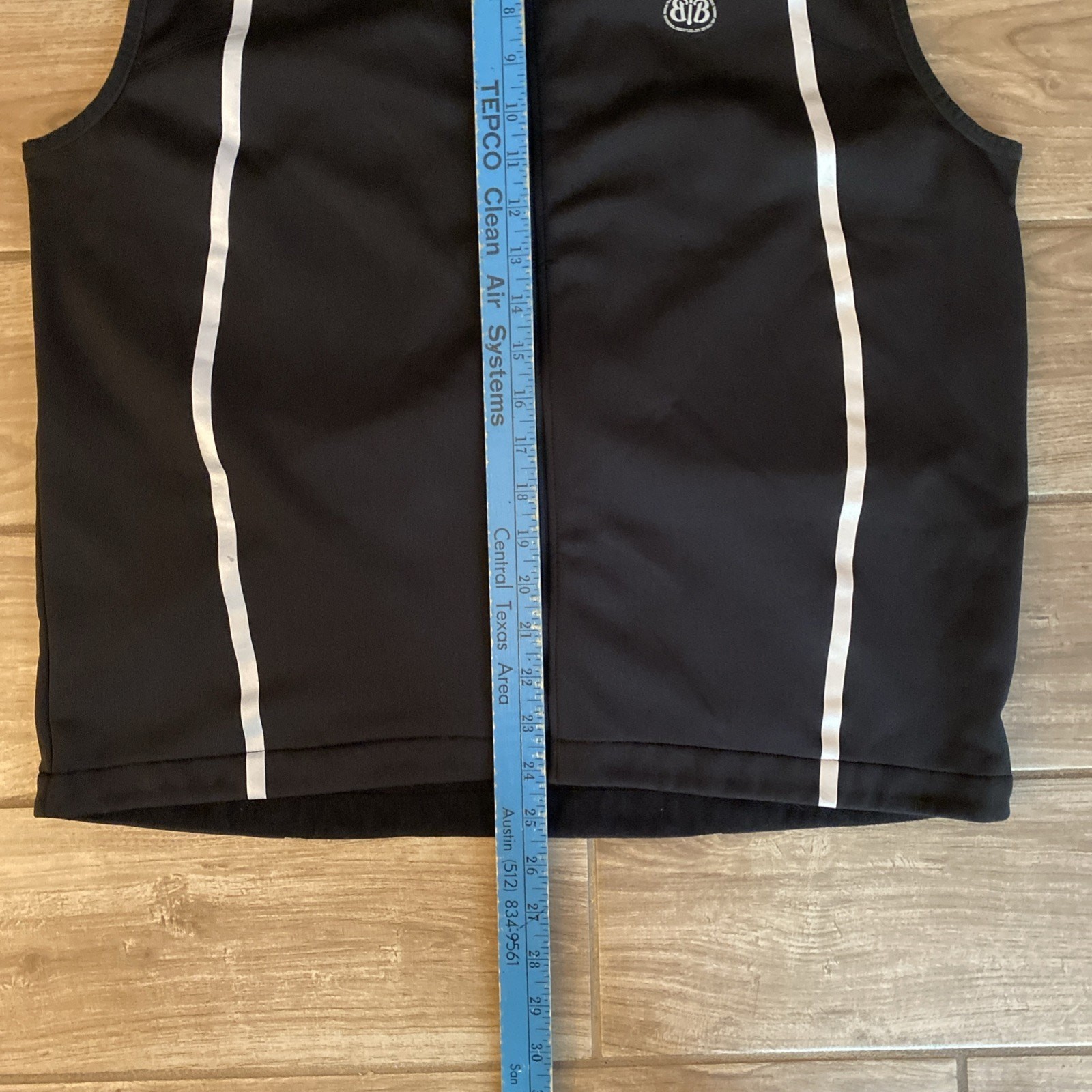 BROOK BROTHERS Pro Sport Zip Vest Large BLACK w/BB Reflector / Trim gallery