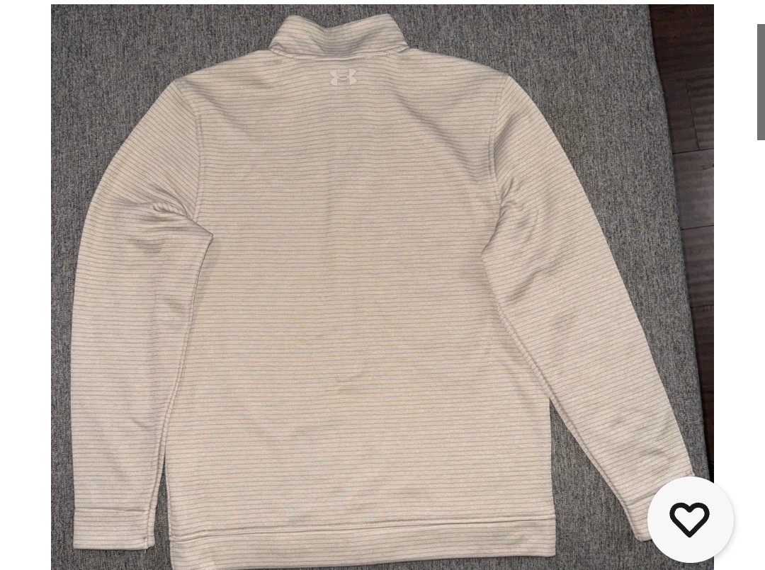 Men's Under Armour Storm Quarter Zip Sweater Color Highland Buff Size M gallery