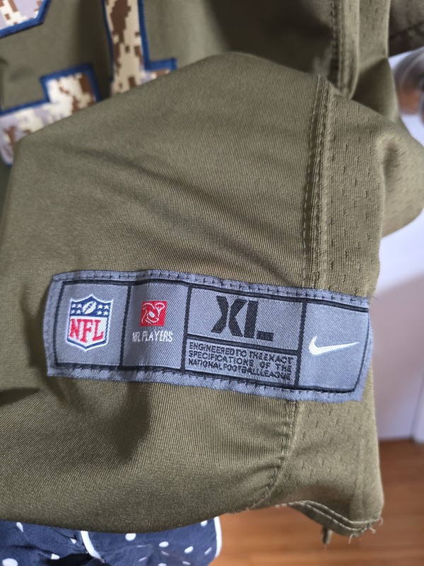 Dallas Cowboys Salute To Service Camo Green NFL Official Jersey Size XL gallery