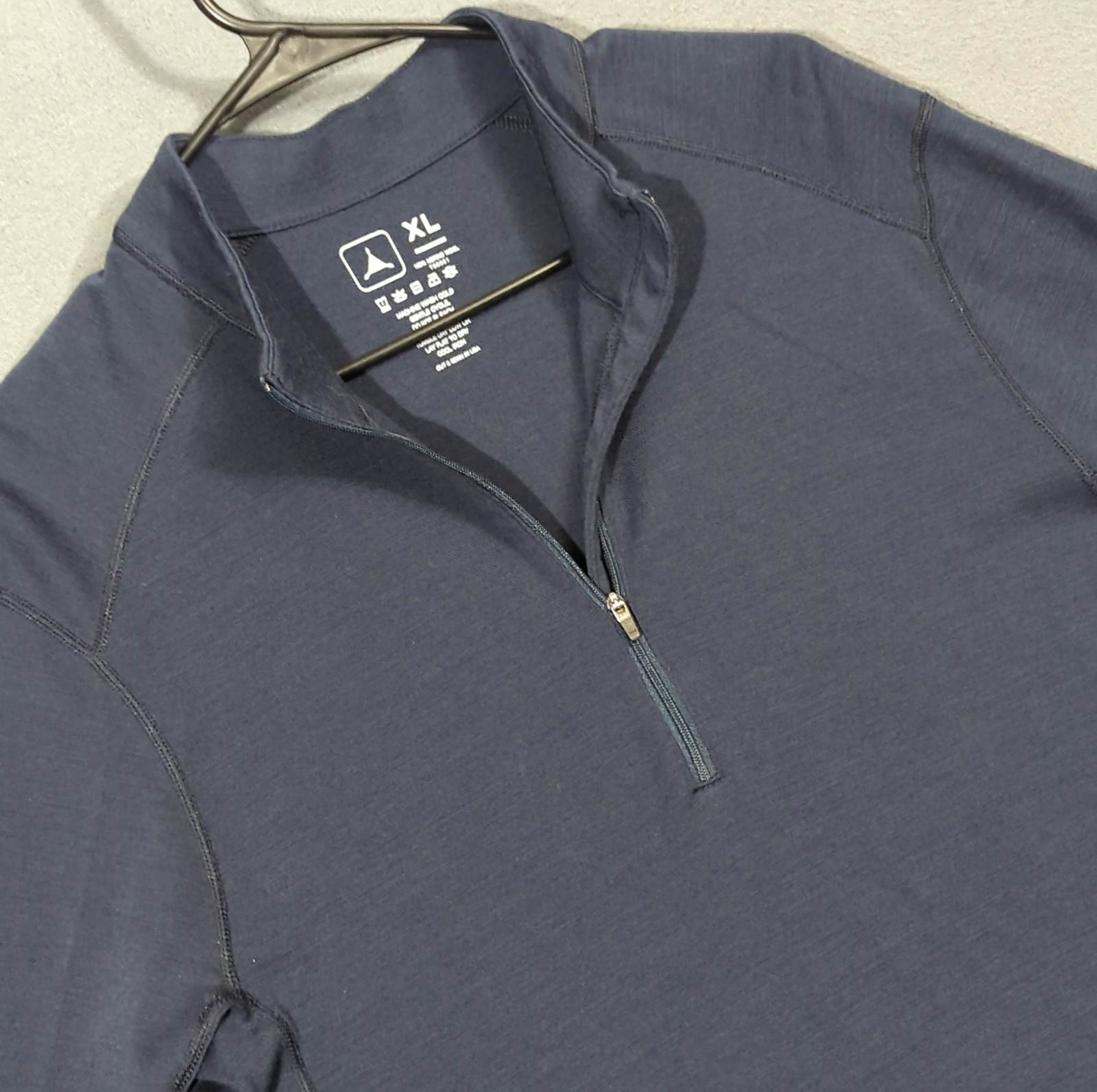 Triple Aught Design 1/4 Zip Pullover Mens XL Navy Merino Wool Performance T00561 gallery