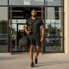 Gorilla Wear Mens Mesh Front Performance Gym T-Shirt Black XL Raglan Sleeve