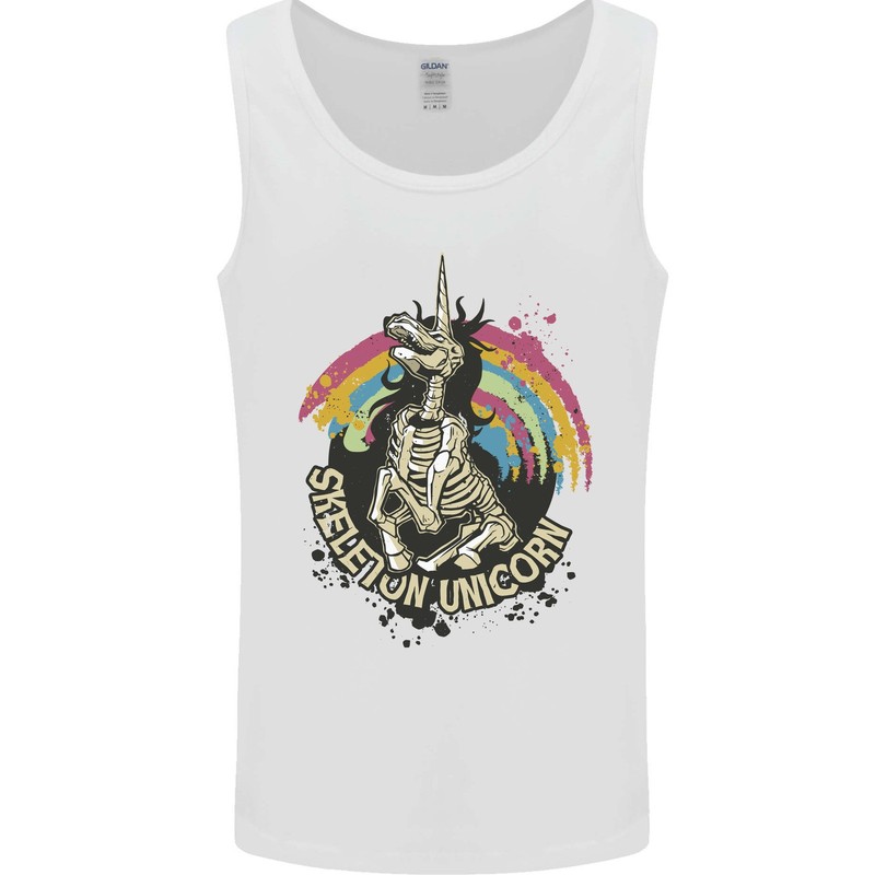 Skeleton Unicorn Skull Heavy Metal Rock Mens Vest Tank Top gallery