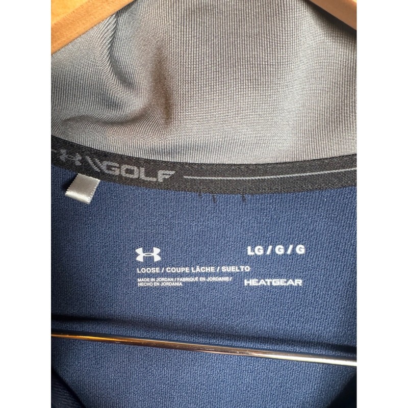 Under Armour Mens HeatGear Golf 1/4 Zip Pullover Navy Blue Anaconda CC LG UM1241 gallery