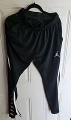 Jordan Alpha 23 Dri Fit Black Training Track Pants Men’s Sz L Athletic 889711-01