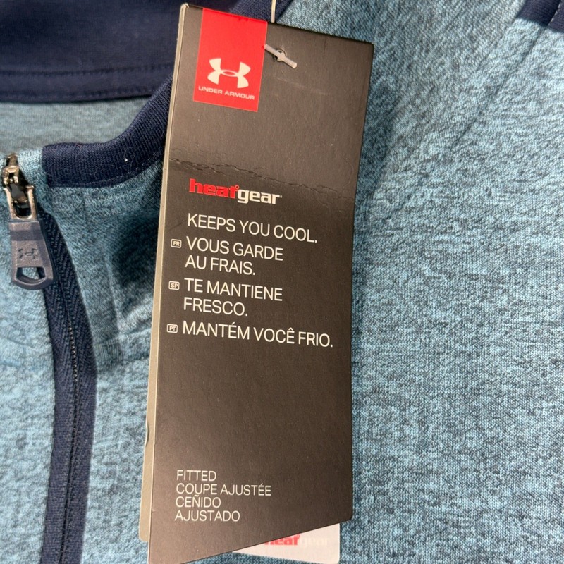 Under Armour UA Siro Elite 1/2 Zip Pullover Mens 2XL Blue Heathered Performance gallery