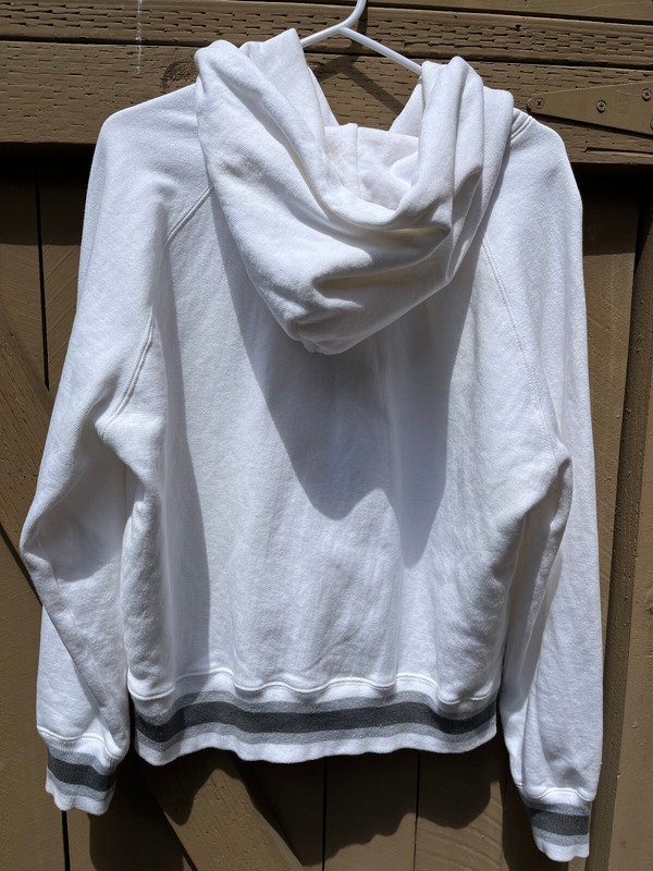 Champion Reverse Weave OHIO STATE Graphics WHITE Hoodie Sweatshirt Adult Sz L gallery
