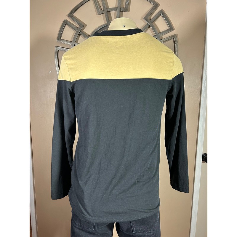 Golden Knights Las Vegas NHL Mens M Long Sleeve Shirt Black Gold VGK Jersey Tee gallery