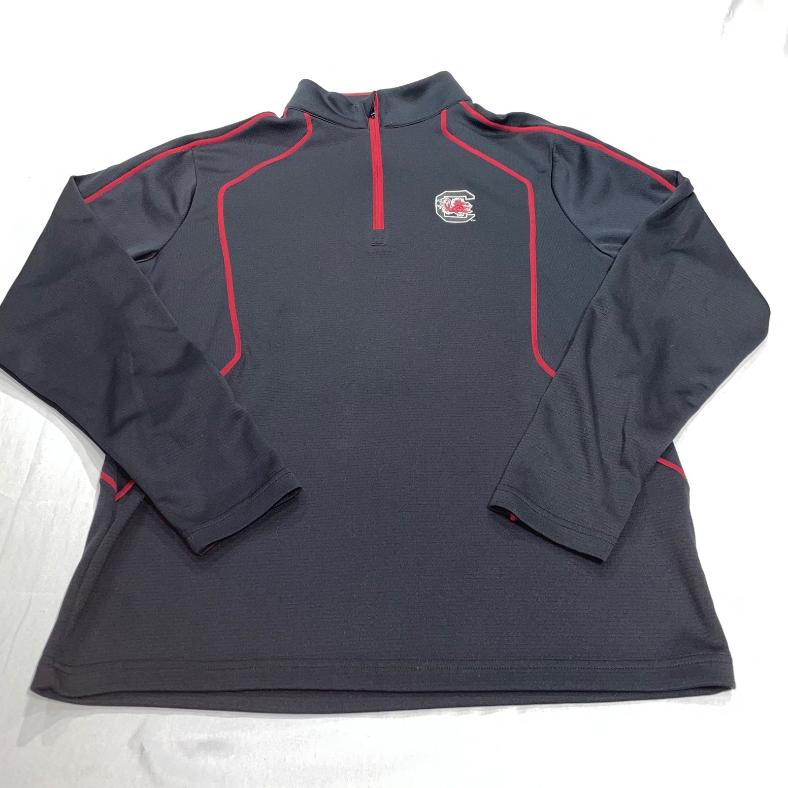 Under Armour South Carolina Gamecocks Quarter Zip Pullover Gray Red Mens Medium gallery