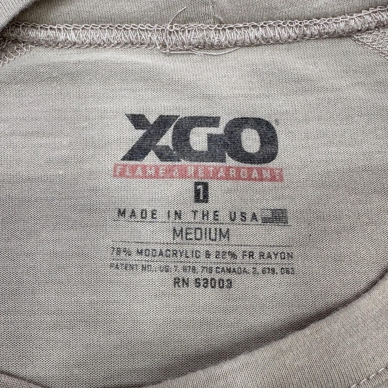 XGO FR Shirt Mens Medium Beige Flame Resistant Long Sleeve Base Layer USA Work gallery