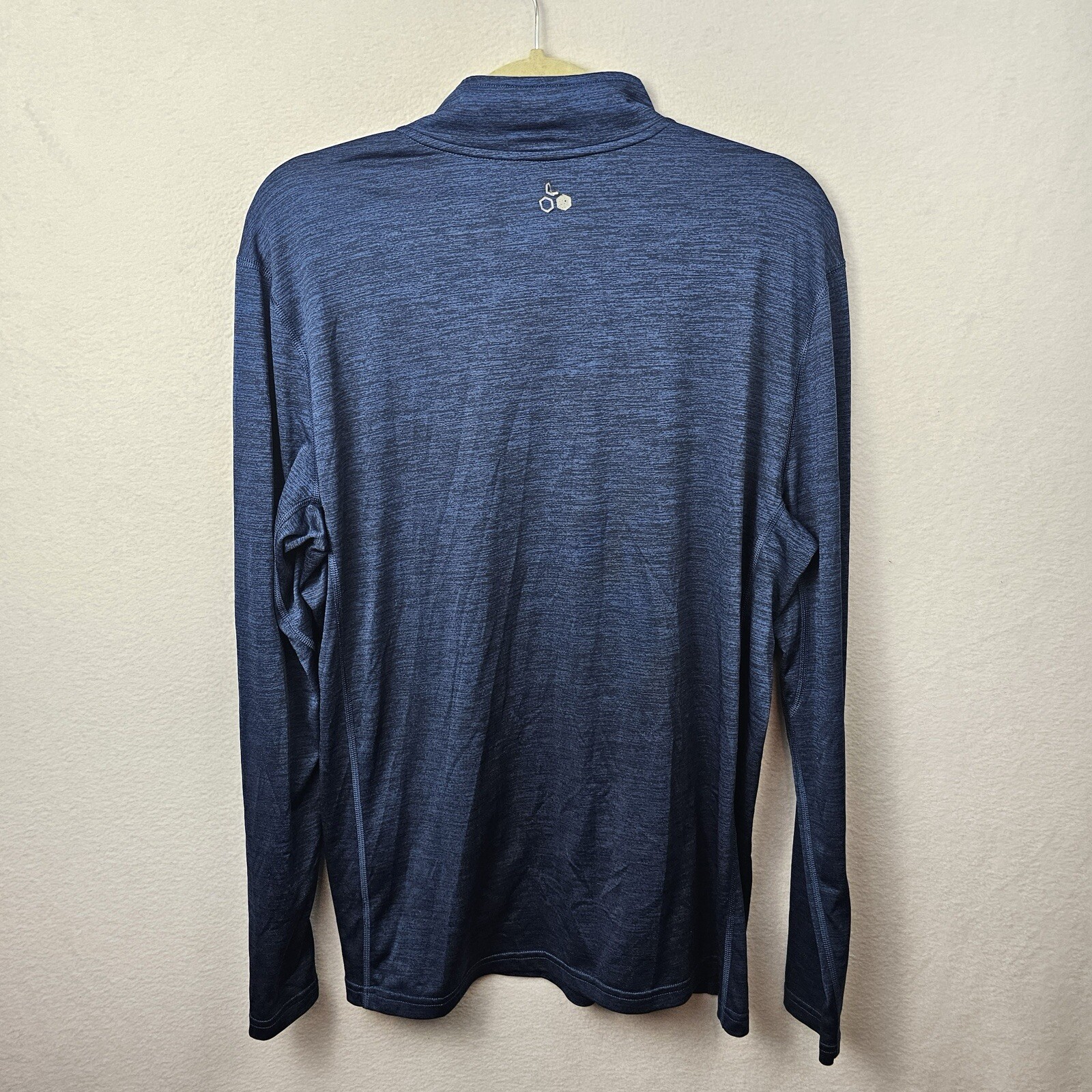 Tek Gear Shirt Men’s Size Large Blue Long Sleeve 1/4 Zip DryTek Defect In Photos gallery