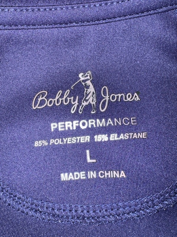 Bobby Jones Performance East Lake Navy Blue 1/4 Zip Stretch Golf Pullover L gallery