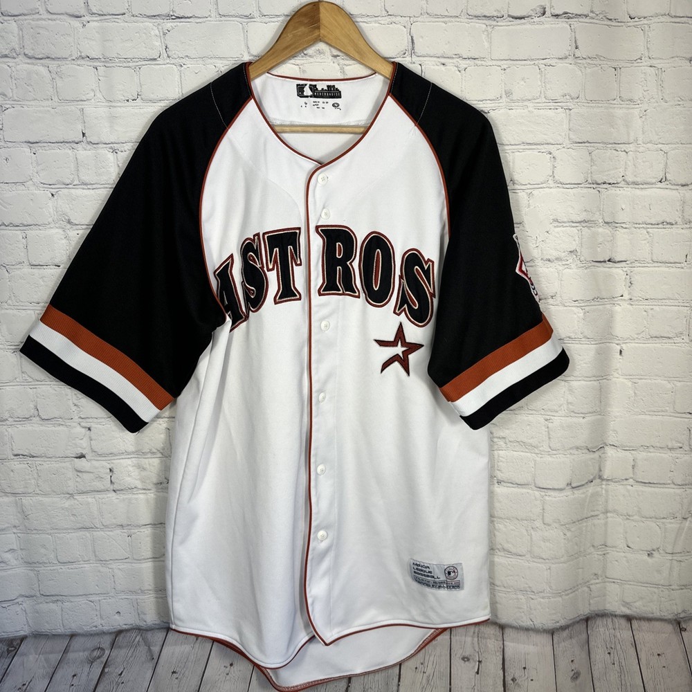 MLB Astros Jersey True Fan National Series Stitched Logo Large White black