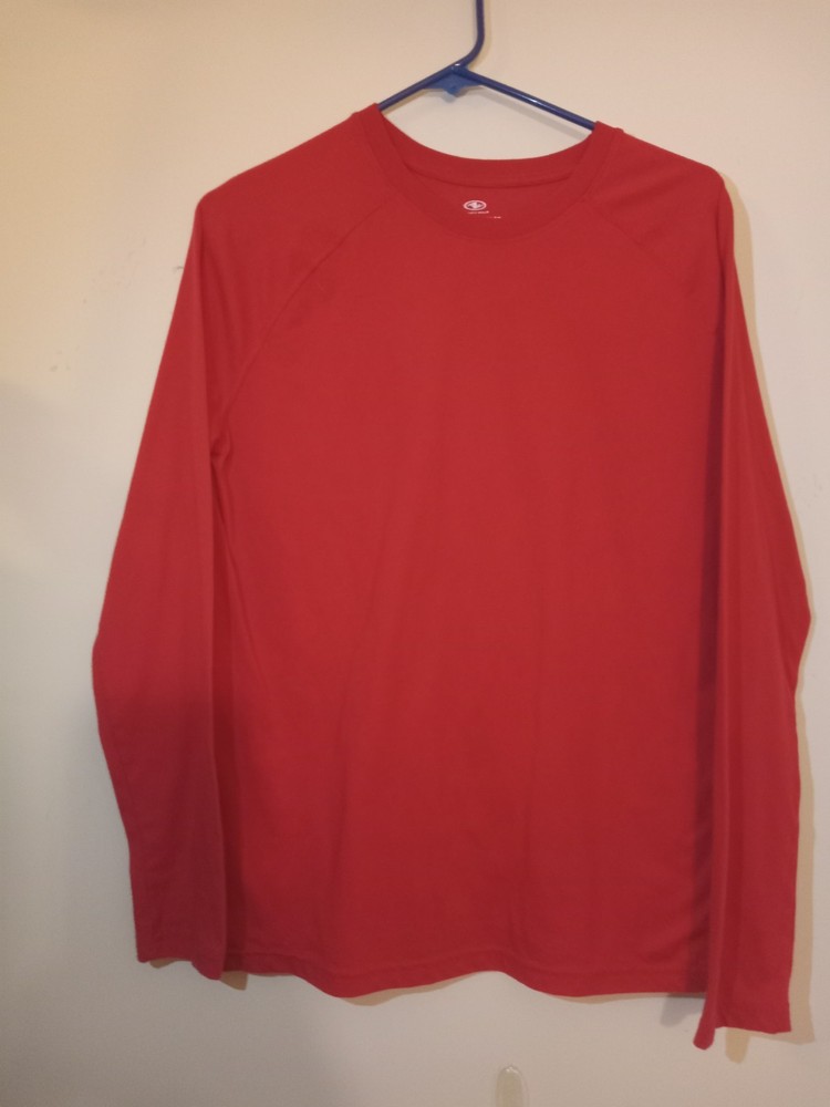 Performance Blend Long Sleeve Tee Sz. Small (34-36) Red. From Athletic Works..