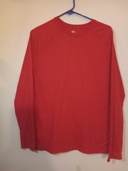 Performance Blend Long Sleeve Tee Sz. Small (34-36) Red. From Athletic Works..