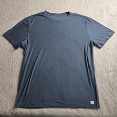 Vuori Strato Tech Tee Mens XXL Blue Green Short Sleeve Performance Gym Training